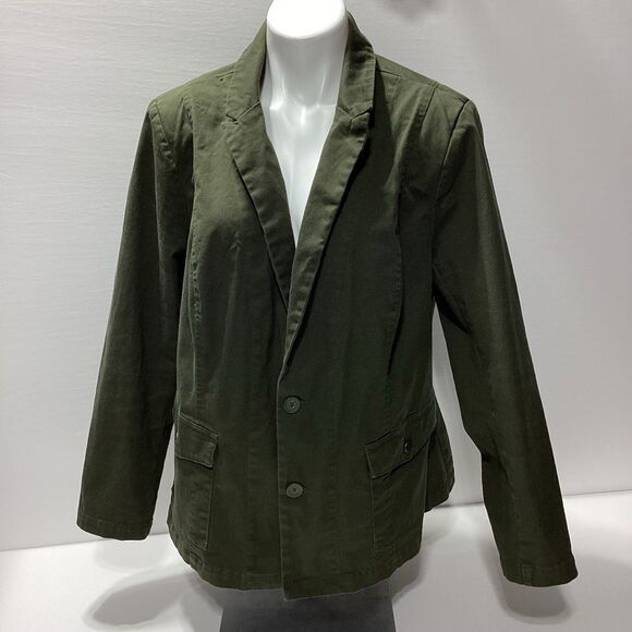 Torrid Blazer Olive Green Button Front Pockets Torrid Size 2 - Picture 1 of 12